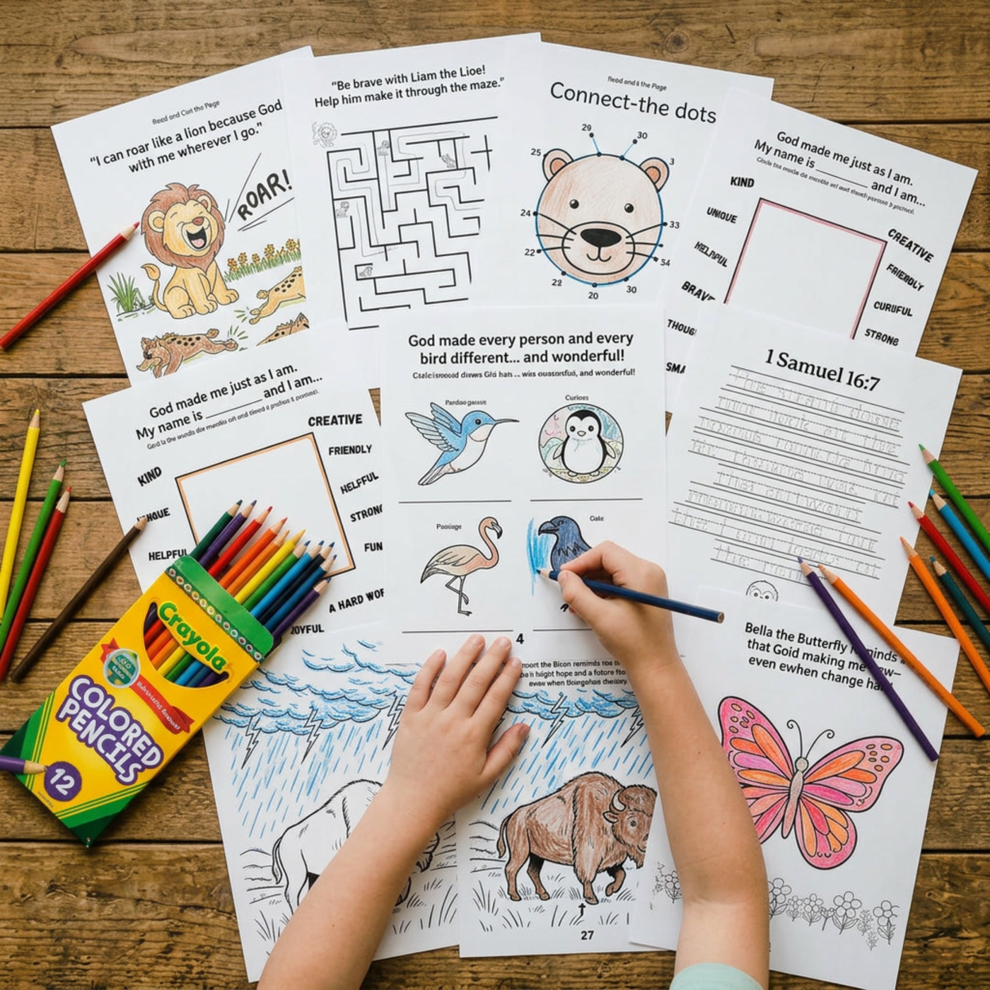 Scripture Adventure Activity Sheets – Bible Story Kids